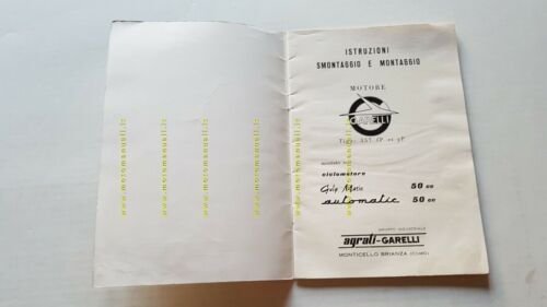 Garelli 50 Automatic-Gulp Matic 1969 manuale officina originale workshop manual