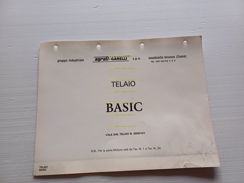 Garelli 50 Basic 1984 catalogo ricambi TELAIO originale