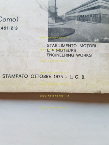Garelli 50 Eureka Flex-Lusso 1975 catalogo ricambi spare parts catalogue