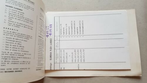 Garelli 50 Eureka Flex-Rigido 1973 catalogo ricambi spare parts catalogue