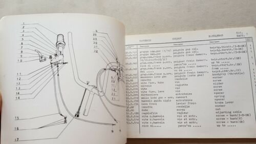 Garelli 50 Eureka Flex-Rigido 1973 catalogo ricambi spare parts catalogue