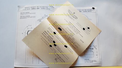 Garelli 50 Eureka Matic 1975 scheda omologazione DGM Facsimile originale