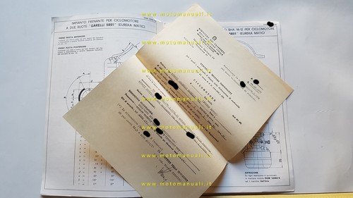 Garelli 50 Eureka Matic 1975 scheda omologazione DGM Facsimile originale