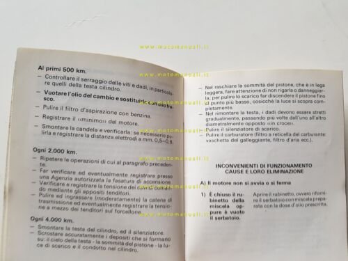 Garelli F1 Formuno 50 1986 manuale uso manutenzione originale owner's …