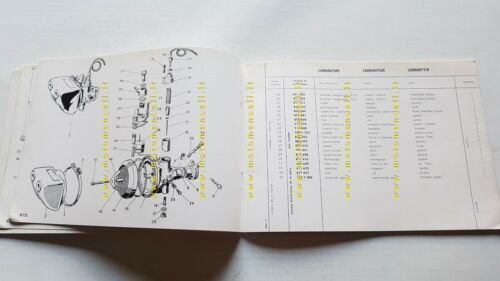 GARELLI 50 Garellino 1960 catalogo ricambi originale Spare Parts Catalogue