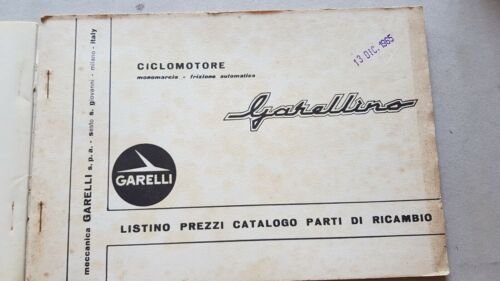 Garelli 50 Garellino 1965 catalogo ricambi originale spare parts catalogue