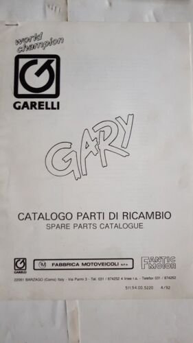 GARELLI 50 GARY 1992 catalogo ricambi originale moto parts catalogue