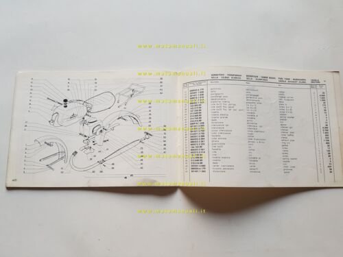 Garelli 50 Gran Turismo 1971 catalogo ricambi originale parts catalogue