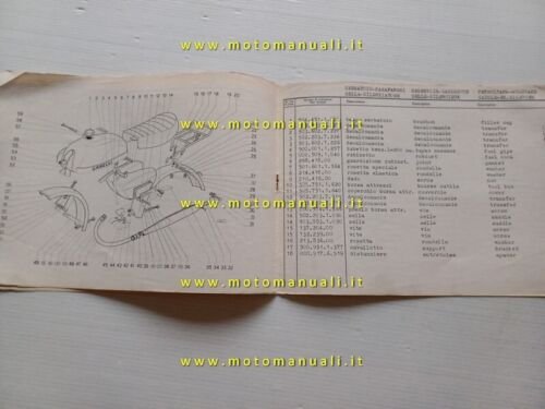 Garelli 50 Gran Turismo 1973 VARIANTI catalogo ricambi originale
