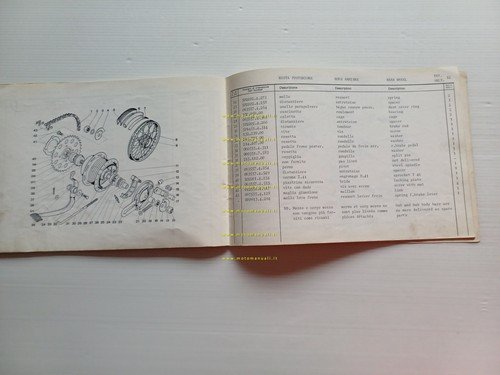 GARELLI 50 Gran Turismo 1977 catalogo ricambi originale