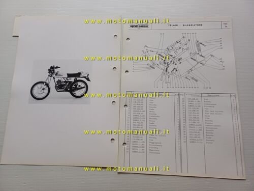 Garelli 50 Gran Turismo 1982 catalogo ricambi TELAIO originale FRAME