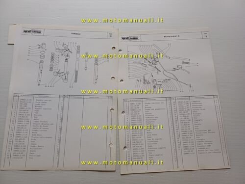 Garelli 50 Gran Turismo 1982 catalogo ricambi TELAIO originale FRAME