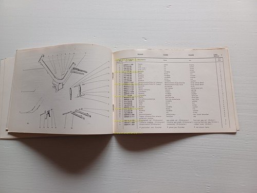 Garelli 50 GULP 3M Kick-Pedali 1970 catalogo ricambi originale