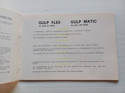 GARELLI 50 GULP Flex - GULP Matic 1970 catalogo ricambi …