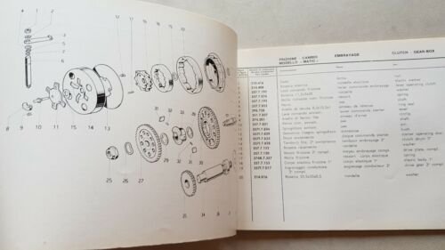 Garelli 50 Gulp Flex Matic 1969 catalogo ricambi originale spare …
