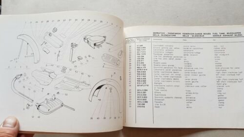 Garelli 50 Gulp Flex Matic 1969 catalogo ricambi originale spare …
