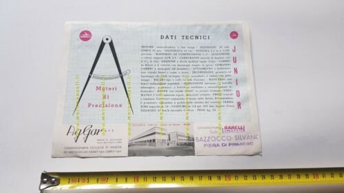 Garelli 50 Junior 1963 depliant originale ciclomotore moped brochure