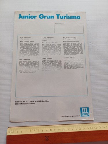 Garelli 50 Junior Gran Turismo depliant ITALIANO originale