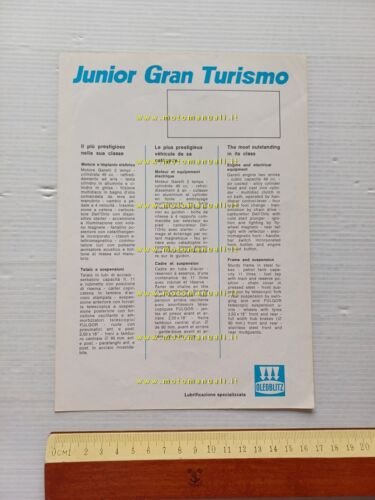 Garelli 50 Junior Gran Turismo depliant ITALIANO originale