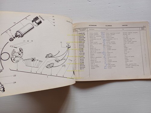 Garelli 50 Junior Special 1966 catalogo ricambi ORIGINALE spare parts …