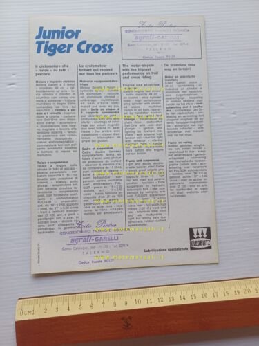 Garelli 50 Junior Tiger Cross 1971 depliant ITALIANO originale