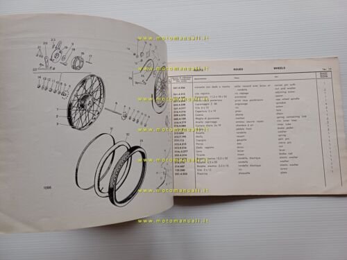 GARELLI 50 Junior Turismo 1962 catalogo ricambi originale spare parts …