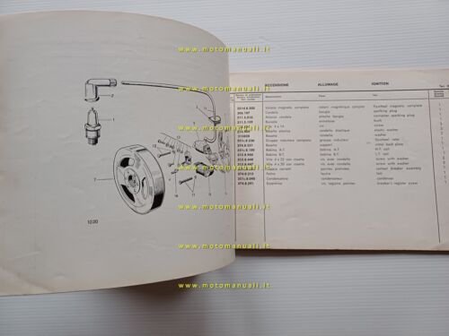 GARELLI 50 Junior Turismo 1962 catalogo ricambi originale spare parts …