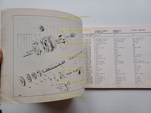 GARELLI 50 Junior Turismo 1962 catalogo ricambi originale spare parts …