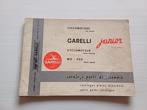 Garelli 50 Junior Turismo 1968 catalogo ricambi ORIGINALE spare parts …