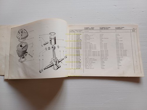 Garelli 50 Junior Turismo 1968 catalogo ricambi ORIGINALE spare parts …