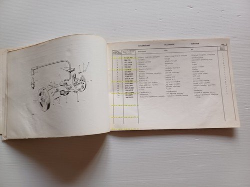 Garelli 50 Junior Turismo 1968 catalogo ricambi ORIGINALE spare parts …