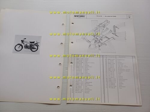 Garelli 50 Junior Turismo 1982 catalogo ricambi TELAIO originale FRAME
