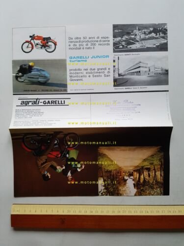Garelli 50 Junior Turismo anni 60 depliant italiano originale