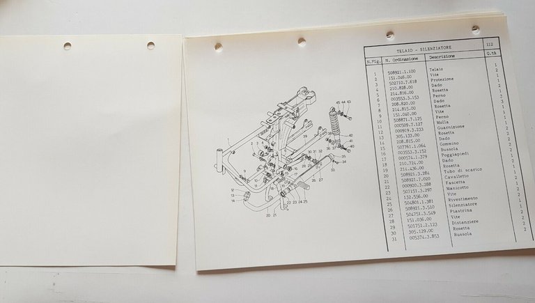 Garelli 50 junior Turismo catalogo ricambi TELAIO ORIGINALE! parts catalogue
