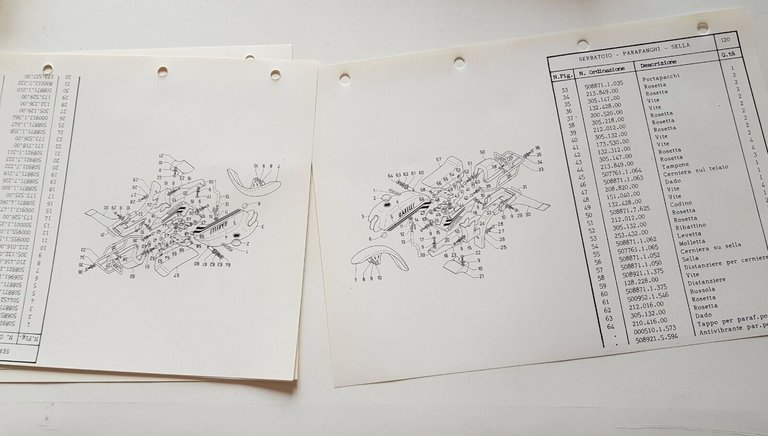 Garelli 50 junior Turismo catalogo ricambi TELAIO ORIGINALE! parts catalogue