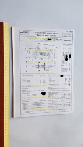 Garelli 50 Katia 1975 scheda omologazione DGM Facsimile originale