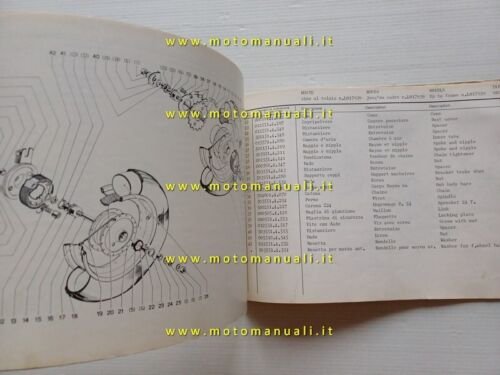 GARELLI 50 Katia M Pedali - Kiickstarter 1976 catalogo ricambi …