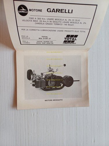 Garelli 50 Kit Mosquito 1984 manuale uso manutenzione italiano originale