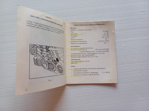 Garelli 50 Kit Mosquito 1984 manuale uso manutenzione italiano originale