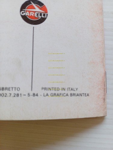 Garelli 50 Kit Mosquito 1984 manuale uso manutenzione italiano originale