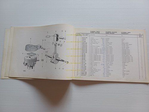 Garelli 50 M catalogo ricambi originale ciclomotore anni 60