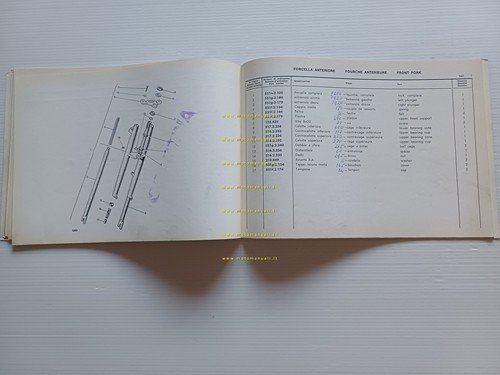 Garelli 50 M catalogo ricambi originale ciclomotore anni 60