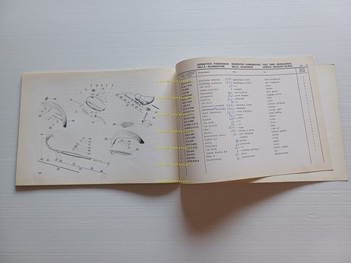 Garelli 50 M catalogo ricambi originale ciclomotore anni 60