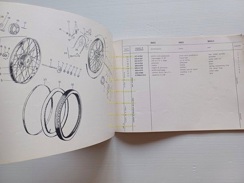 Garelli 50 M2 1960 catalogo ricambi originale