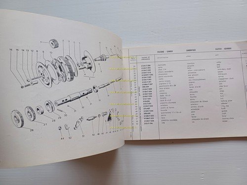 Garelli 50 M2 1960 catalogo ricambi originale
