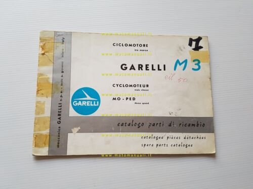GARELLI 50 M3 anni 60 catalogo ricambi originale Spare Parts …