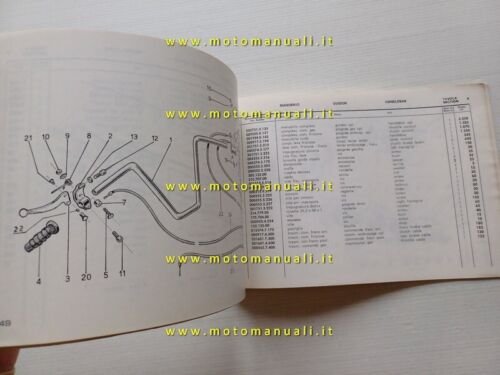 GARELLI 50 Mini Cross - Mini Bat 1971 catalogo ricambi …