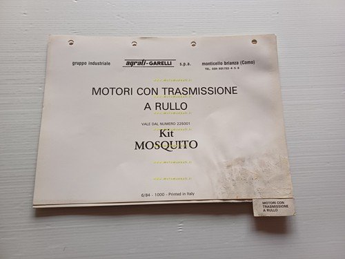 GARELLI 50 MOSQUITO KIT 1984 catalogo ricambi MOTORE originale