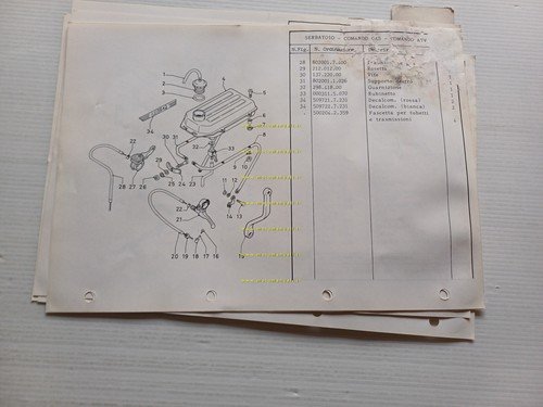 GARELLI 50 MOSQUITO KIT 1984 catalogo ricambi MOTORE originale