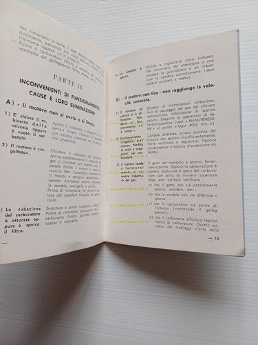 Garelli 50 Motore 319 E manuale uso manutenzione libretto istruzioni …